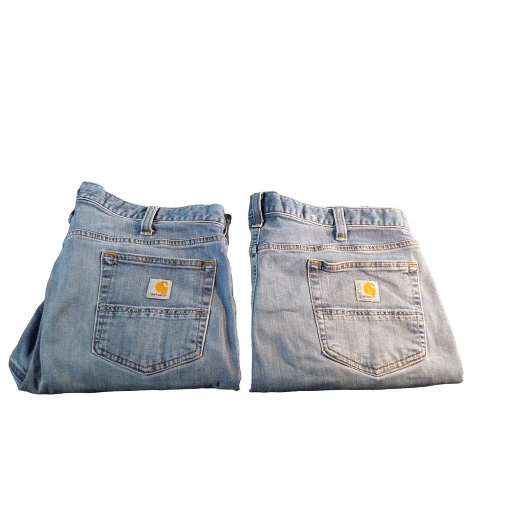 Carhartt Rugged Flex Jeans Men Sz 38 X 30 102804-964 Blue Lot Of 2 Utility Pants